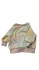 Hux Jumper, Pastel tie-dye mint, yellow and blush with lilac trim, Unknown