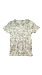 Zara T-Shirt, Cream and black, 9