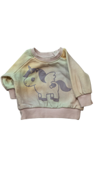 Hux Jumper, Pastel tie-dye mint, yellow and blush with lilac trim, Unknown