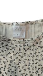 Zara T-Shirt, Cream and black, 9