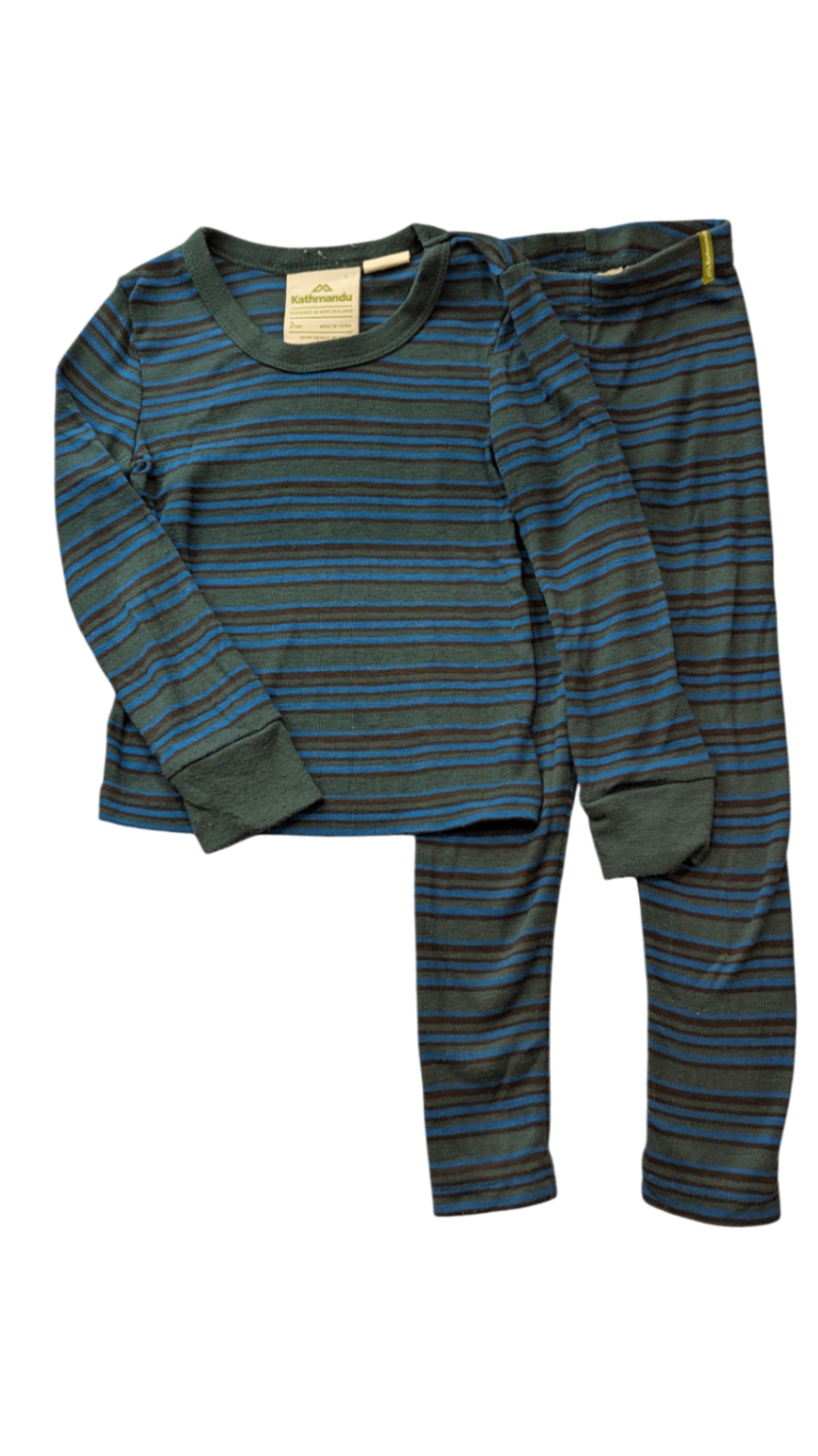 Kathmandu Thermal Set, Dark Green and Blue, 2