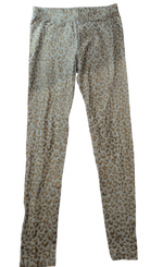 Seed Teen Knit Leggings, Grey and gold, 12