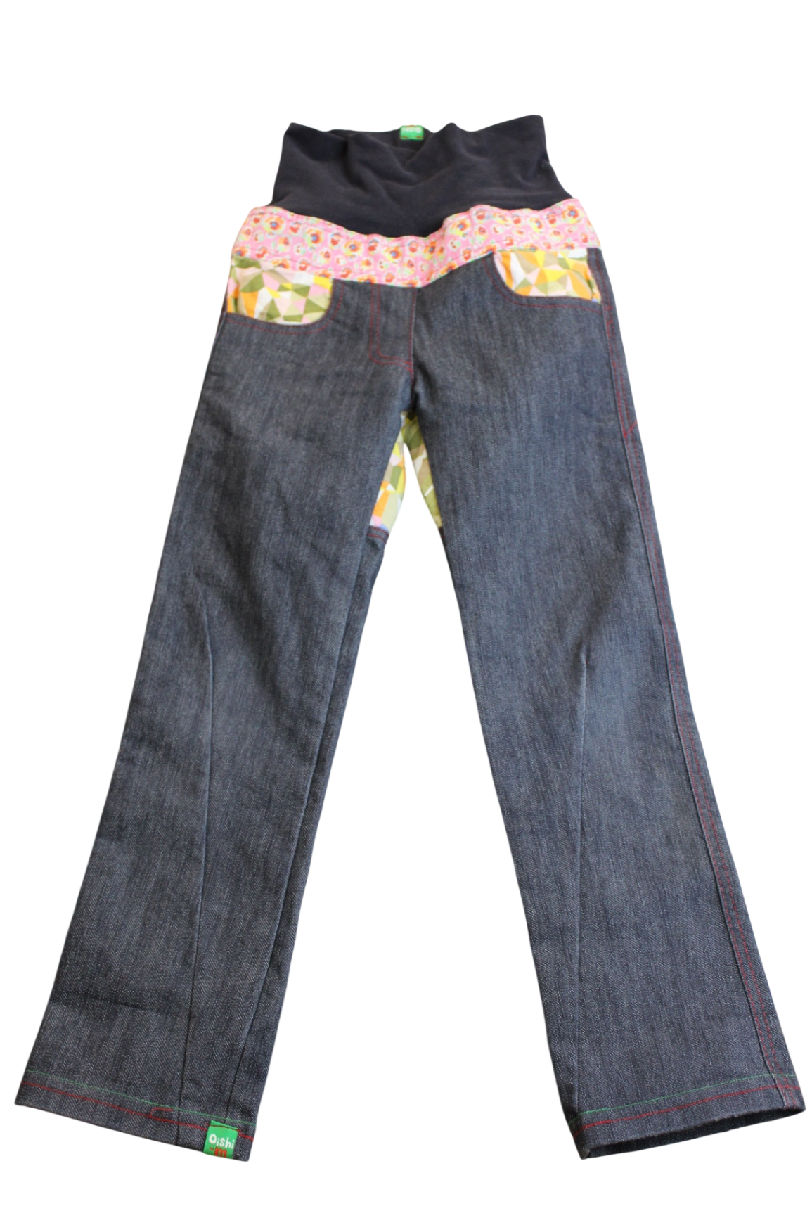 Oishi-M Pants, Dark blue with pink and multicolour accents, 5