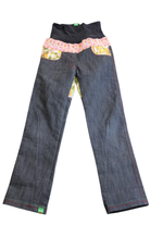 Oishi-M Pants, Dark blue with pink and multicolour accents, 5