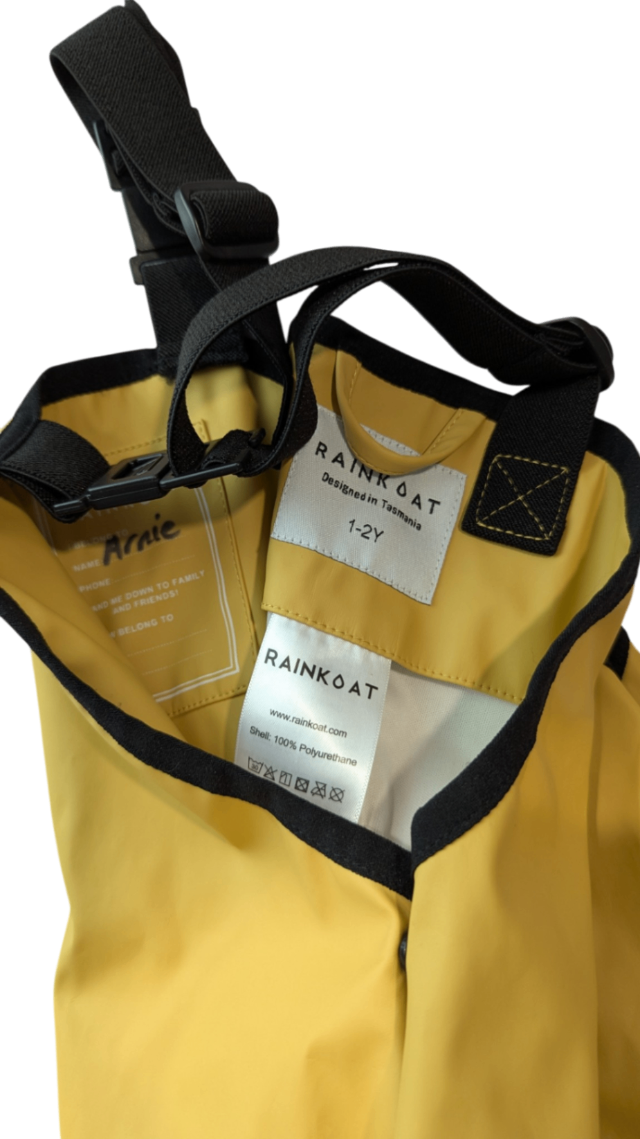 Rainkoat Rain Overalls, Yellow, 1-2