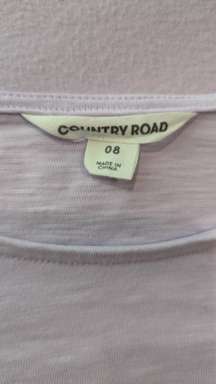 Country Road Long-Sleeve T-Shirt, Light lavender, 8