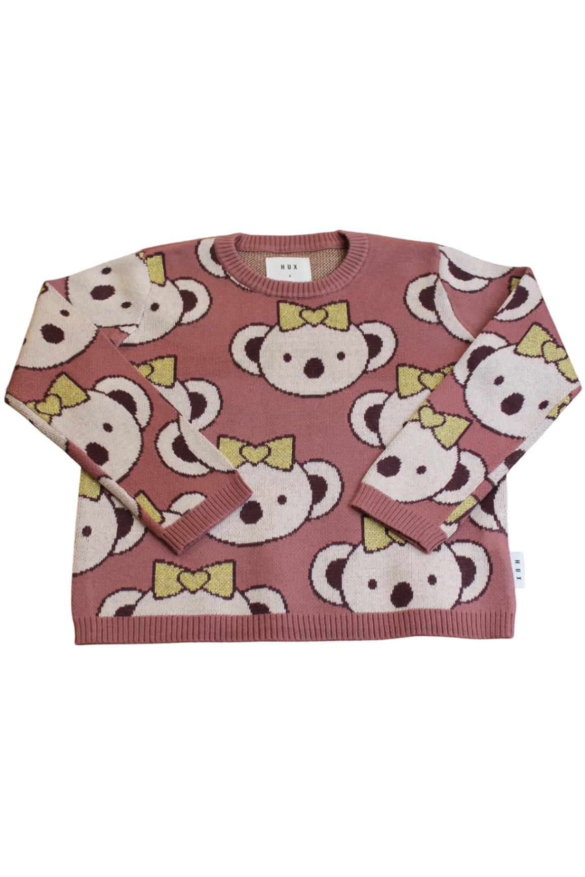 Hux Jumper, Dusty pink with cream and gold accents, 4