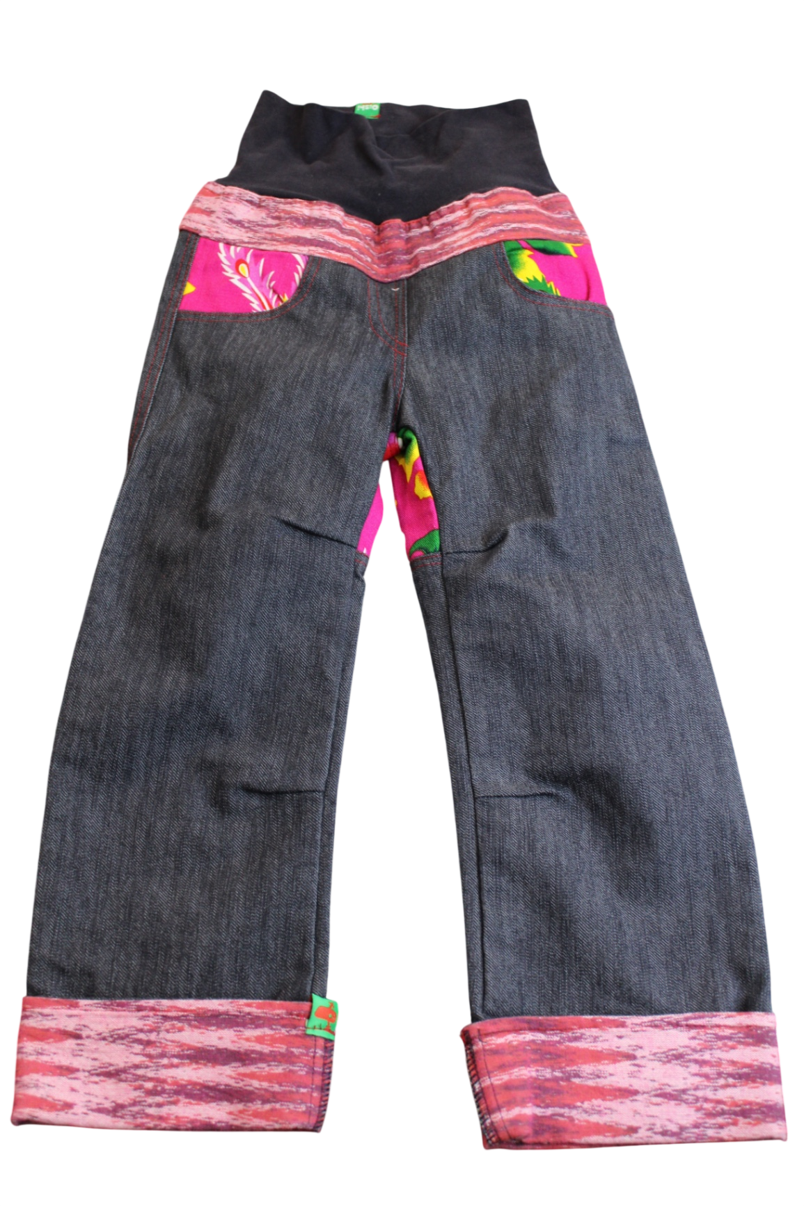 Oishi-m Pants, Dark grey, black and pink, 5