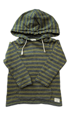 Country Road Hoodie, Grey and olive green striped, 2
