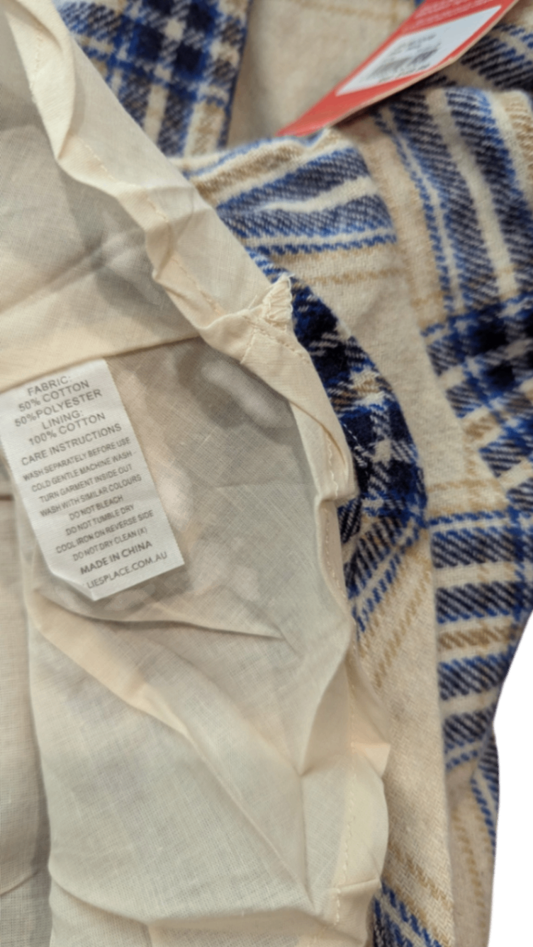 Ollie's Place Dress, Beige and Blue, 2