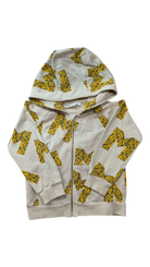 Mini Rodini Hoodie, Cream and yellow, 2-3