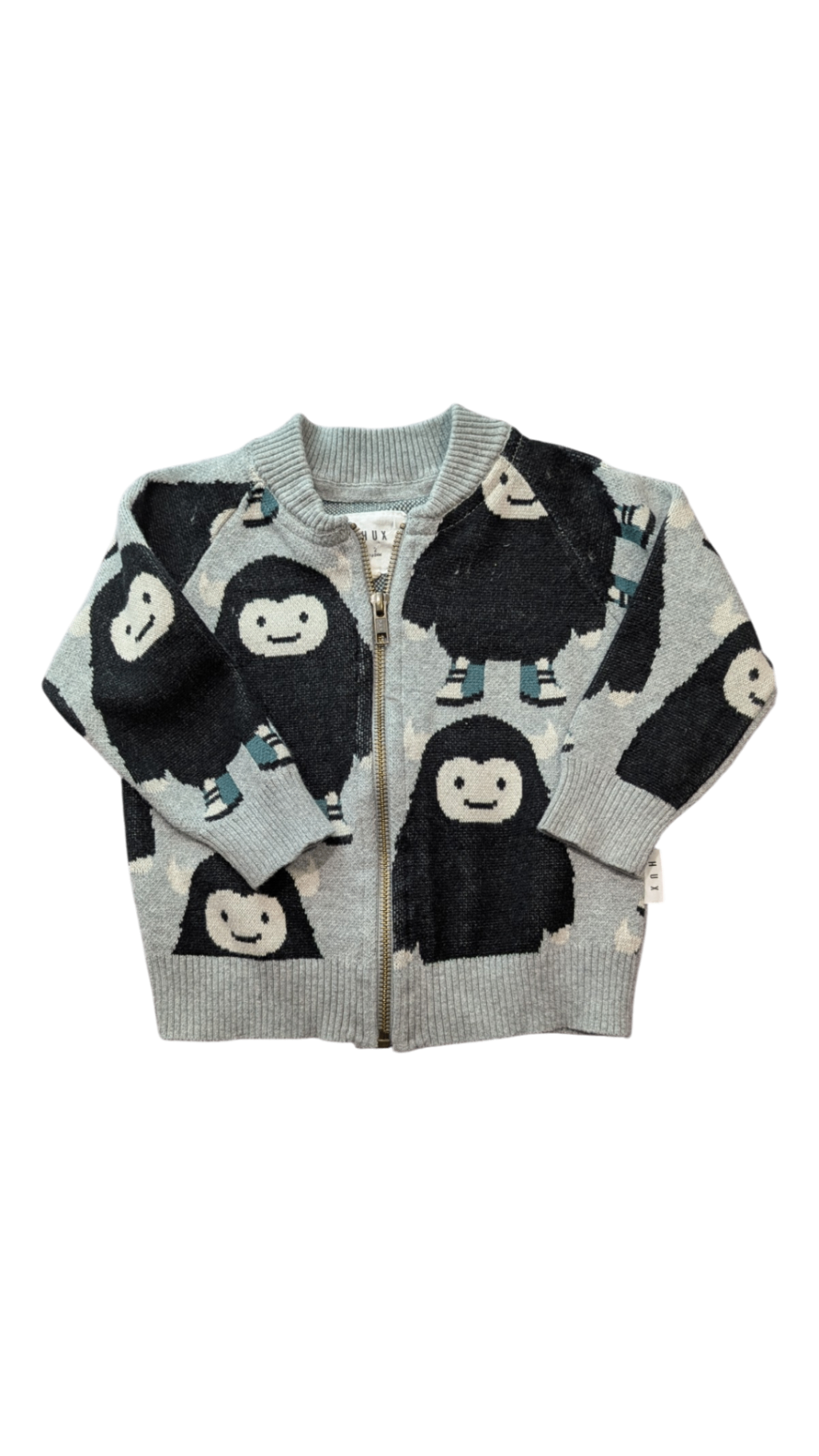 HUX Cardigan, Grey, 2