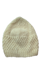 Handknit Hat, Cream, One Size