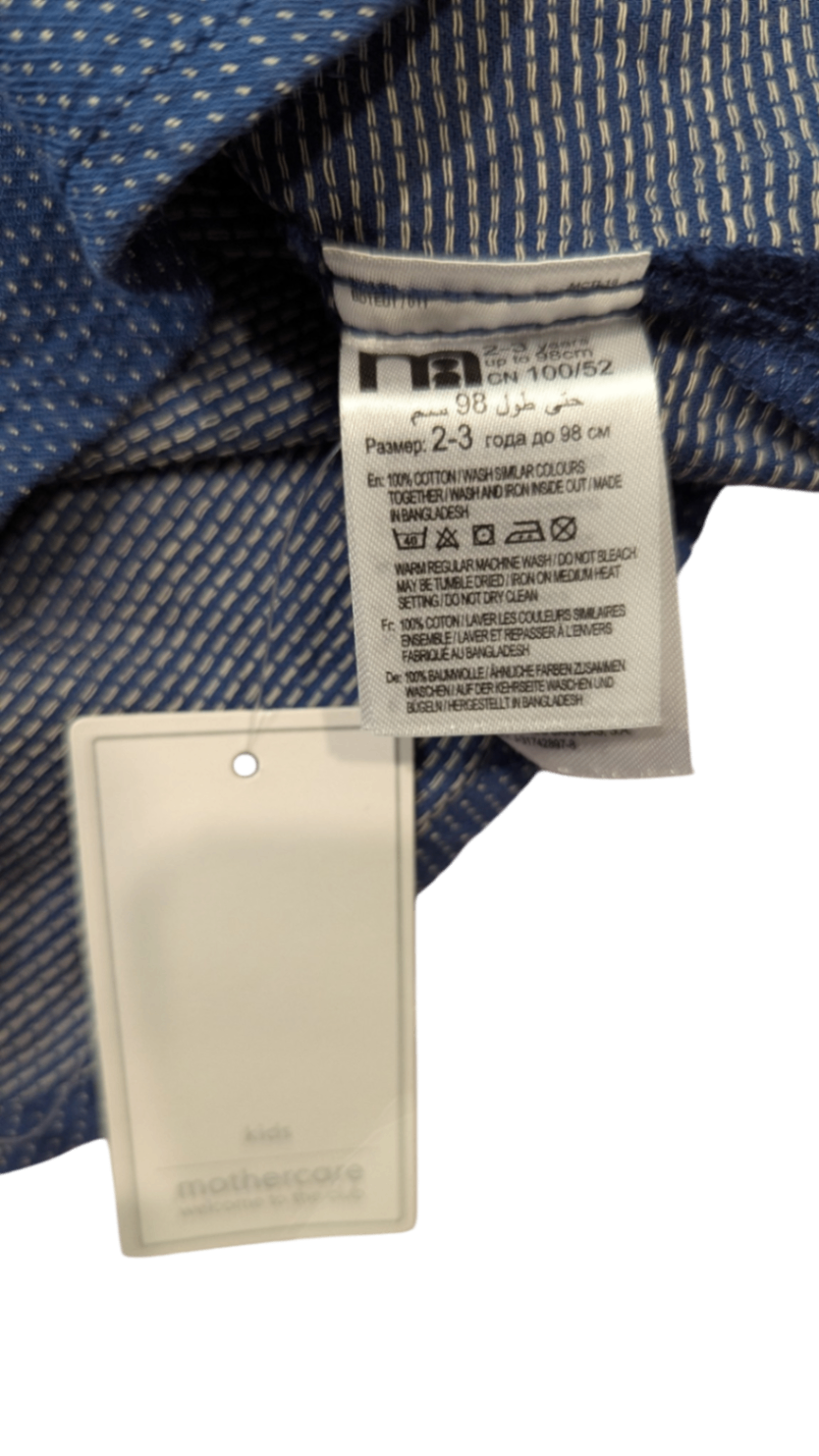 Mothercare Shirt, Blue, 2-3