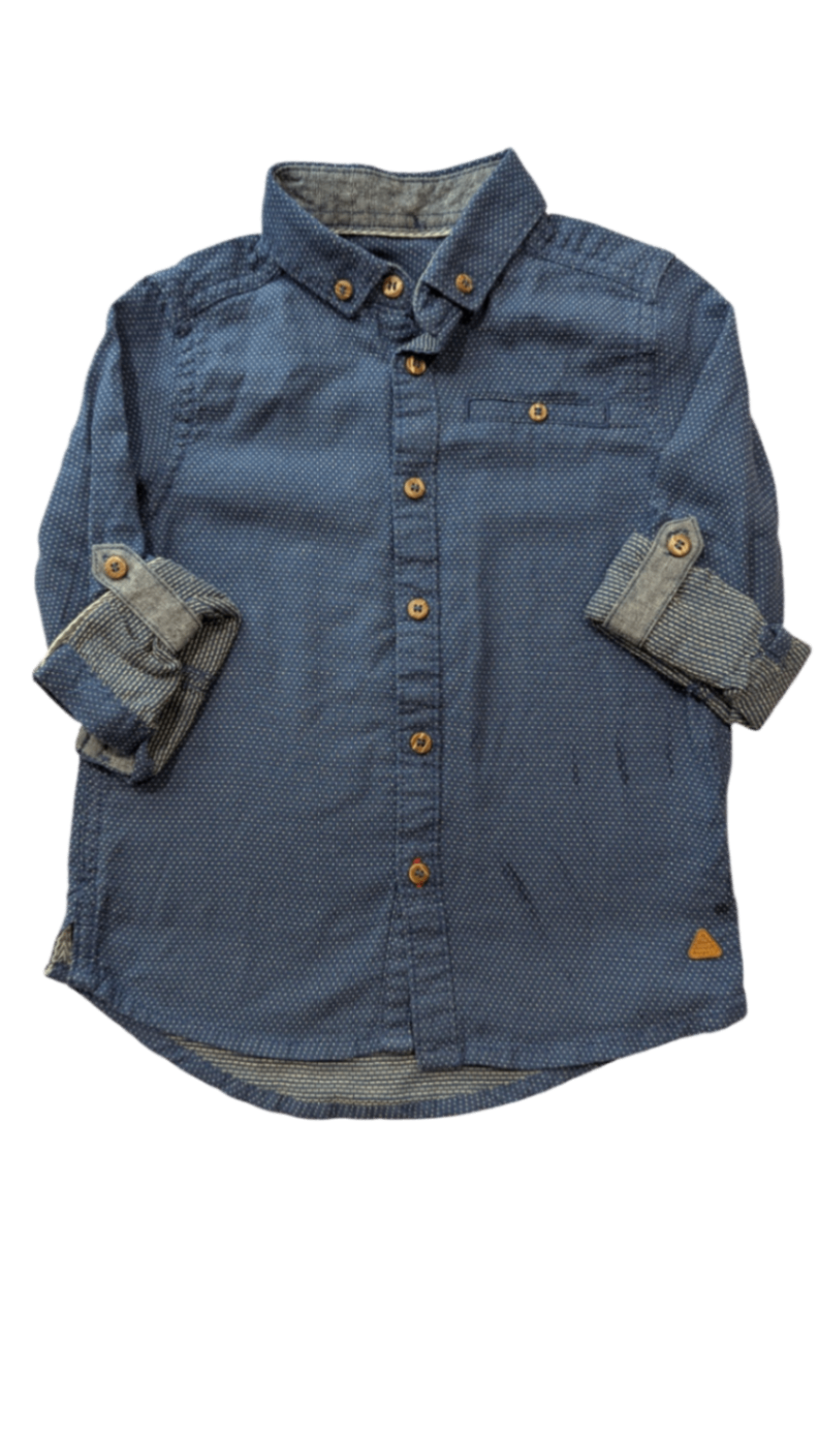 Mothercare Shirt, Blue, 2-3
