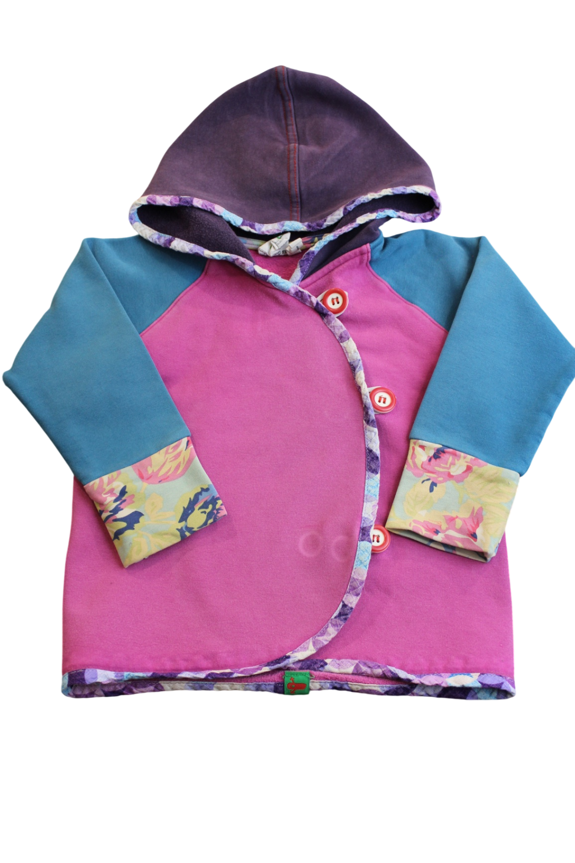 Oishi-m Hooded Cardigan, Pink, Purple, Blue, Multicolour, 3