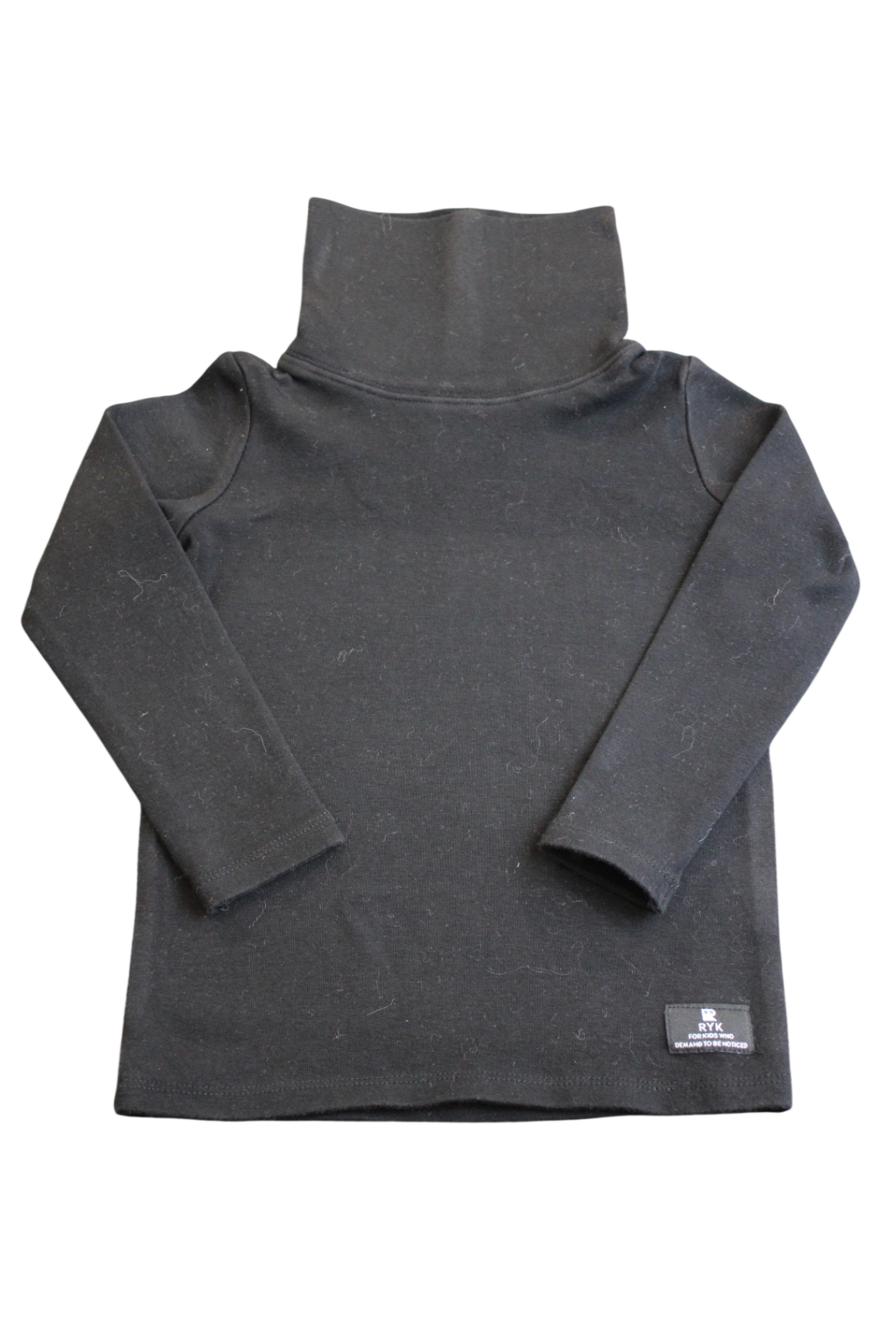 Rock Your Kid Turtleneck Top, Black, 3
