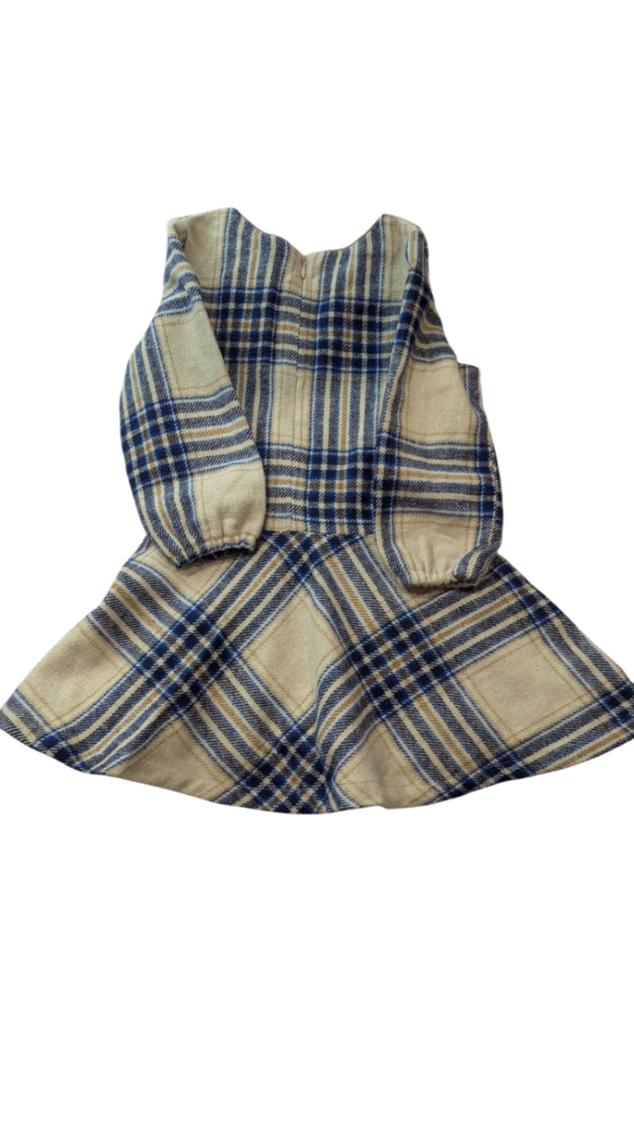 Ollie's Place Dress, Beige and Blue, 2