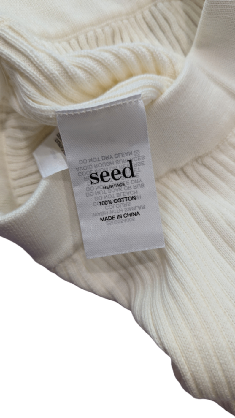 Seed Heritage Knit Leggings, Cream, 12-18 months