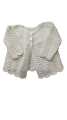 Handknit Cardigan, Cream, 0000
