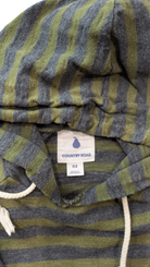 Country Road Hoodie, Grey and olive green striped, 2
