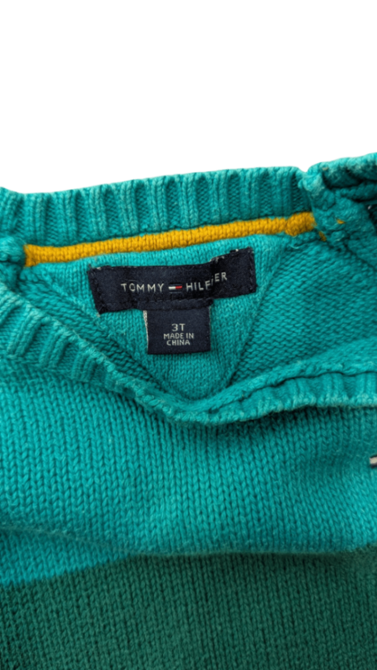 Tommy Hilfiger Jumper, Turquoise and navy, 3