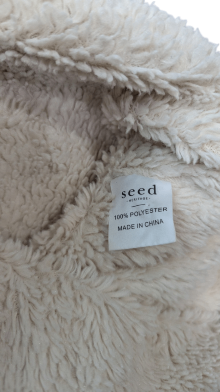 Seed Heritage Puffer Vest, Beige with black and tan leopard print, 8-9