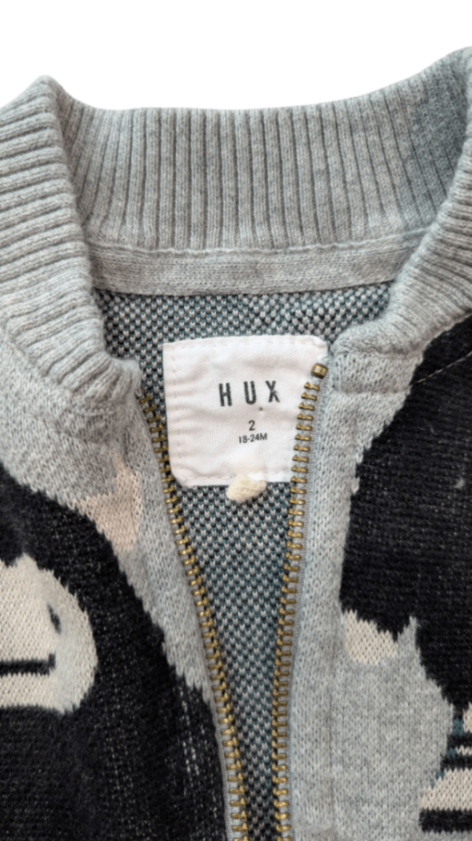 HUX Cardigan, Grey, 2