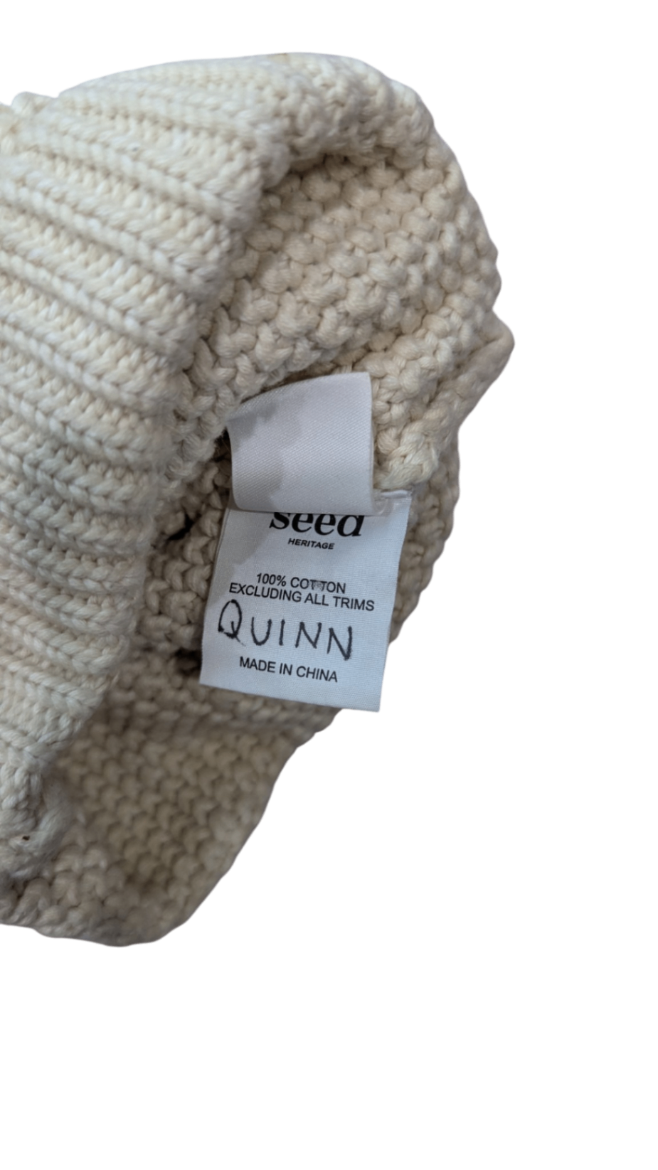 Seed Heritage Baby Hat, Cream, 0000