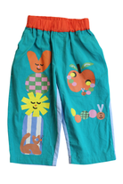 Gorman Kids Pants, Turquoise/Blue/Orange, 3