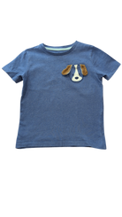 Mini Boden T-Shirt, Blue, 4-5