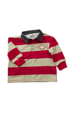 Cotton On Polo Shirt, Red/beige, 2