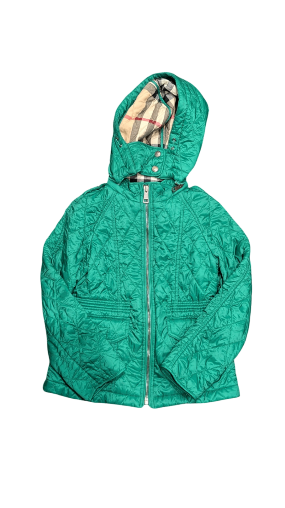 Burberry Puffer Jacket, Teal, 7-8Y
