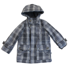 Petit De Nimes Coat, charcoal plaid, 3