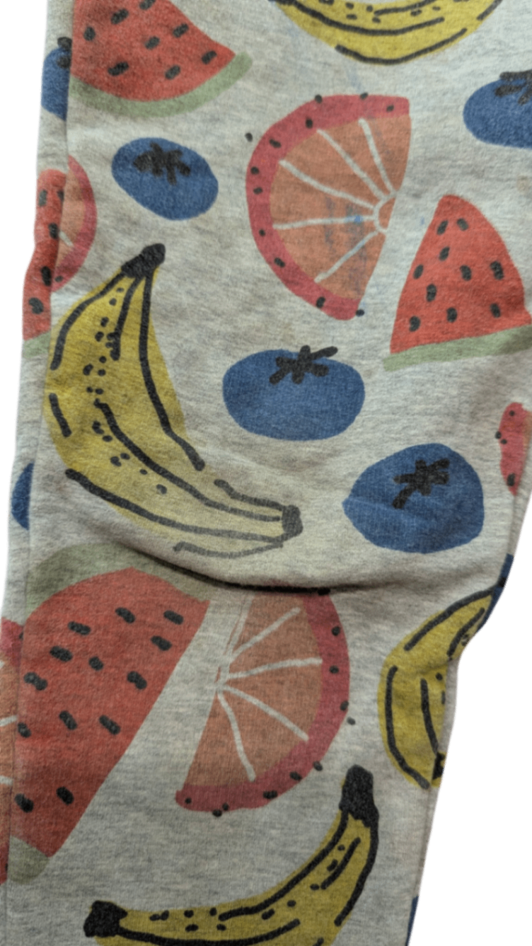 Minti Pants, Grey w Multi Fruit Prints, 4