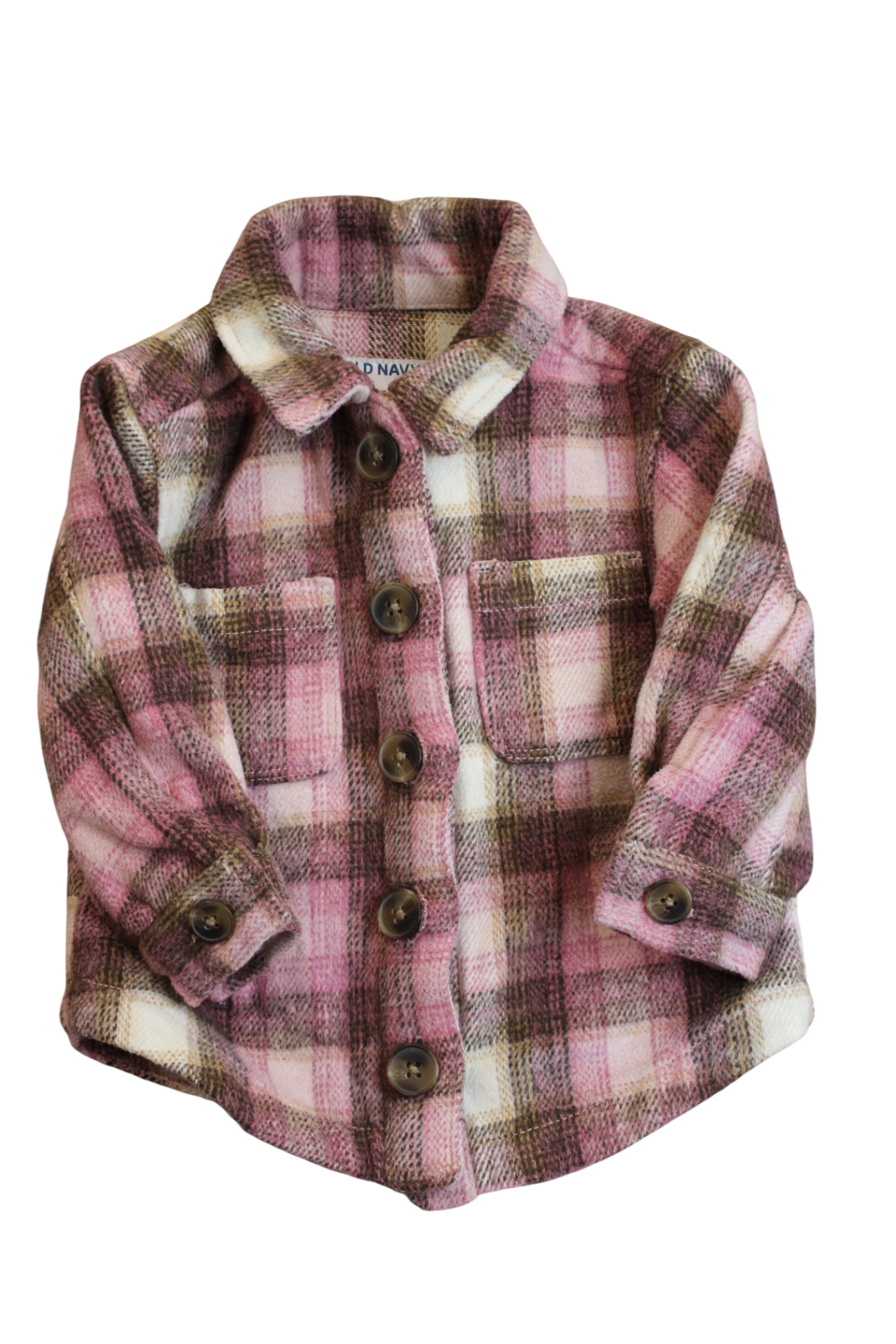 Old Navy Coat, Pink/brown plaid, 1