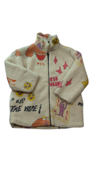 Fresh Dinosaur Jacket, Cream w Multi Print, 4