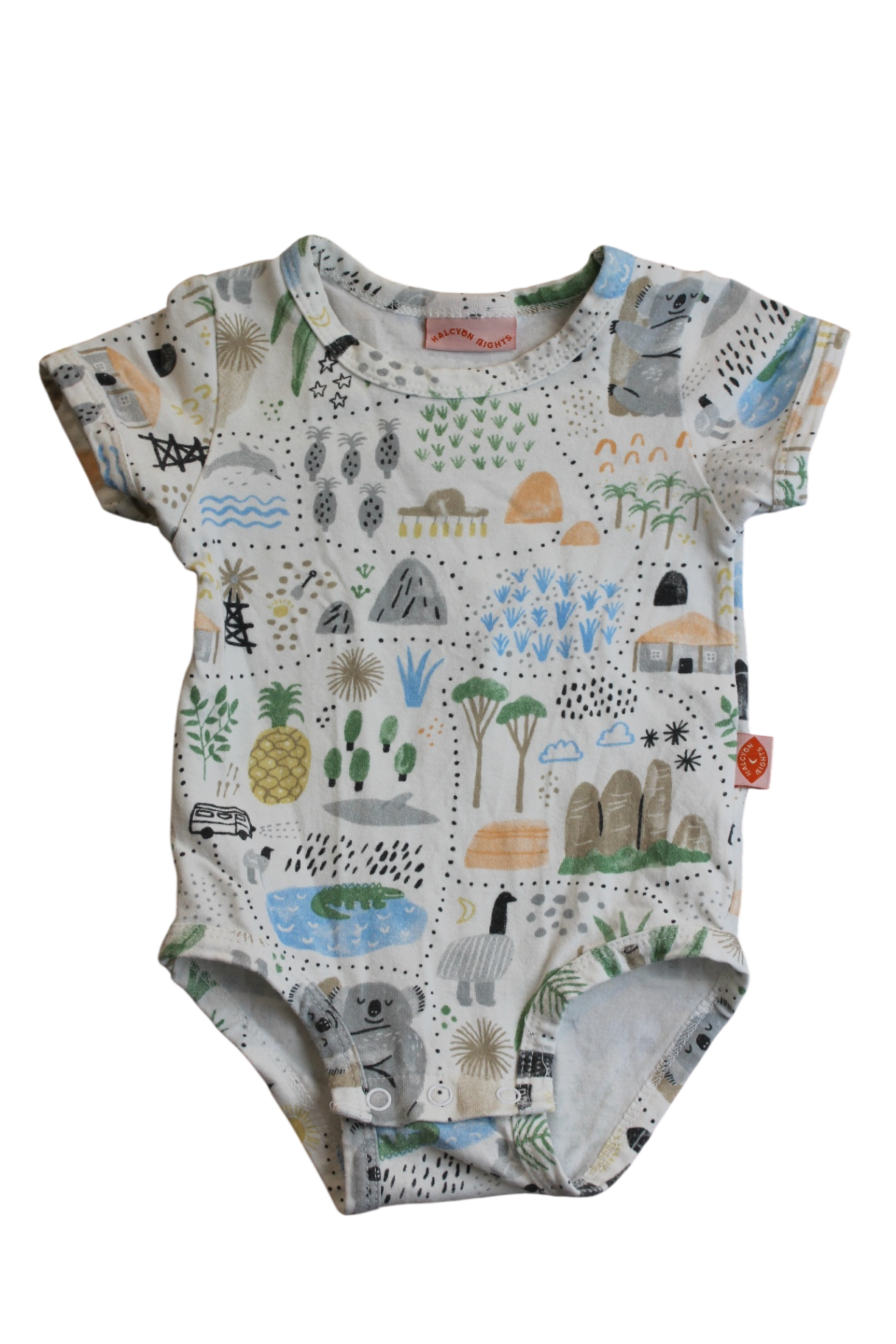 Halcyon Nights Bodysuit, White with multicolour print, 00