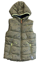 Milkshake Puffer Vest, Olive green/Dinos, 5