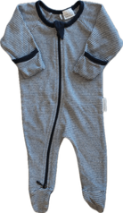 Purebaby Jumpsuit, Navy and White stripe, 0000