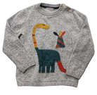 Jack & Milly Jumper, Grey/navy marle, 5
