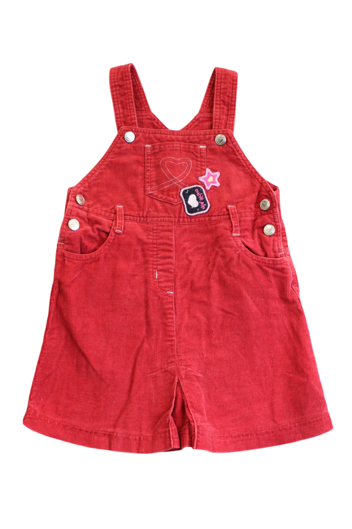 Ladybird (vintage) Pinafore Dress, Red corduroy, 2