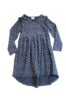 Milky Dress, Navy blue/white flowers, 4