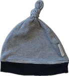 Purebaby Beanie, Navy and White stripe, Nb-6m
