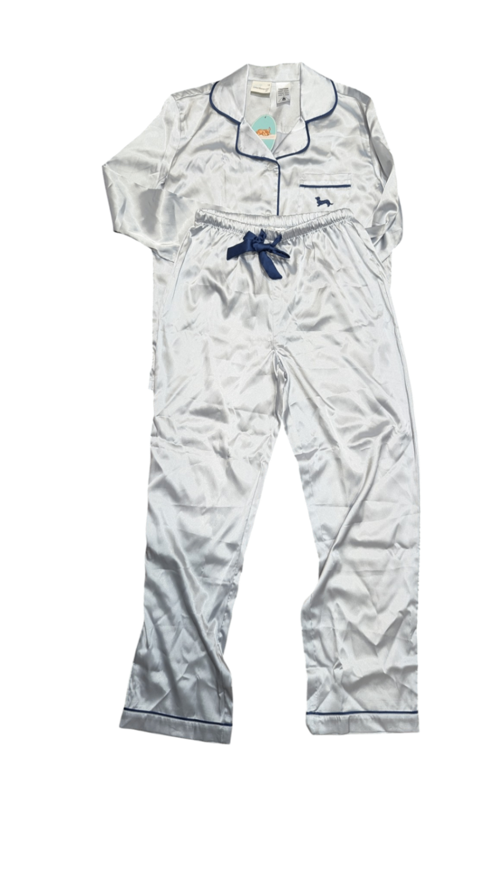Peter Alexander Pajama Set, Silver, 12
