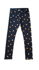 Seed Leggings, Navy Blue w Polka Dots, 7