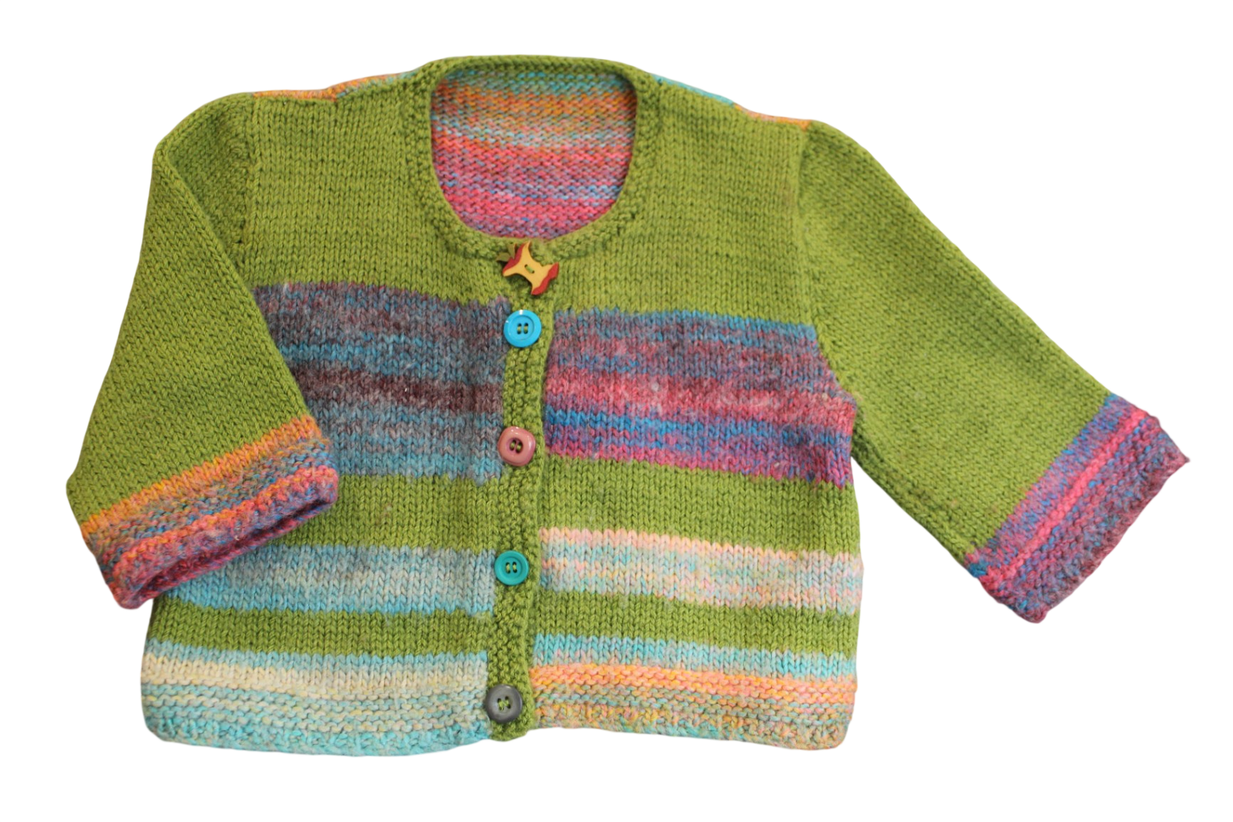 handmade Cardigan, Green multicolour, 0?