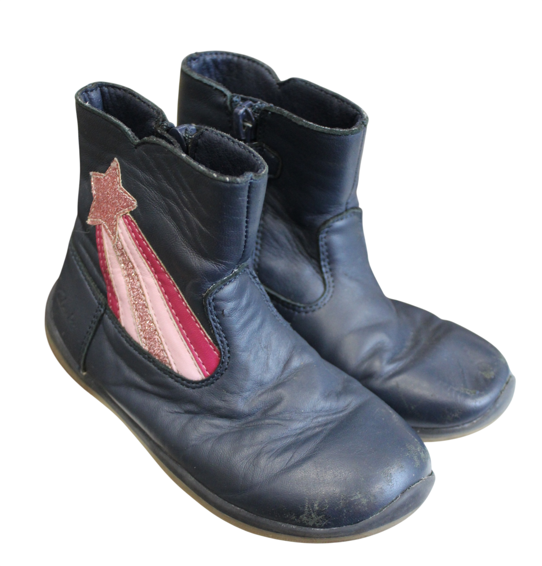 Clarks Boots, Navy Blue, 8