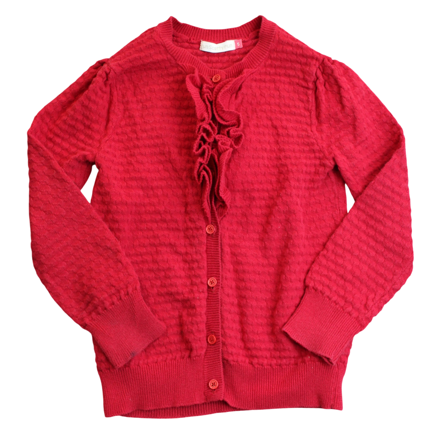 Run Scotty Run Cardigan, Red, 5