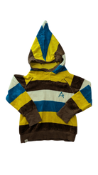 Alba Original Jumper, Yellow Blue Brown White Stripes, 4